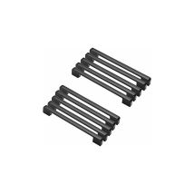 10pcs Poignées De Porte Noir En Alliage De Aluminium Poignées T Bar Bâton Cuisine Armoire Entraxe De Trous 192mm