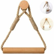 Portarrollos De Papel Higiénico Autoadhesivo, Sin Taladrar, De Cuerda De Madera, Con Aro Rústico Para Toallas, Accesorios De Baño - Marrón
