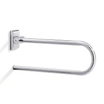 Inda - Support De Sécurité Pliant Pour Toilettes Chromé Poli