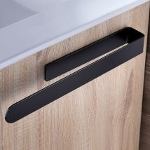 Simplicity - Bathroom Towel Holder Black Stainless Steel Adhesive Towel Rack, 37cm