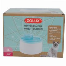 Wasserbrunnen 2L für Katzen und Hunde – ZOLUX – 2 Filterpatronen – Pflegeleicht – Niedervolt-Design