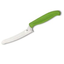 Spyderco - Ste-k13sgn Cuchillo De Cocina Multiusos Z-cut Punta Roma De Hoja Dentada De Acero Cts Bd1n De 10.9 Cm De Largo Con Mango De Polipropileno 