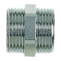 Heimeier - Imi Doppelnippel Messing Vernickelt, G 3/4 X G 3/4 Außengewinde