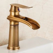 Petites Ecrevisses - Grifo Lavabo Cascada Moderno Mezcladora Monomando Para Lavabo Grifo Mezclador De Baño De Latón Agua Fria Y Caliente Disponible 