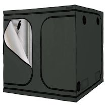 Zelsius - Armario De Cultivo 200 X 200 X 200 Cm Gris/negro Cultivo De Plantas De Interior