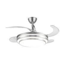 Ventilatore Da Soffitto Con Pale In Abs Richiudibili E Luce Led 72w Dimmerabile - 32w Silenzioso, Telecomando E 6 Velocità
