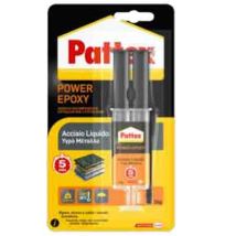 Pattex – Pasta adhesiva epoxi líquida con jeringa – Relleno de agujeros y grietas – Resistencia hasta 130 kg/cm²