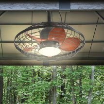 Deckenventilator Für Den Außenbereich Mit Led-stab, 18 W, 5 Flügel, Abs, Gleichstrom - Sofucor
