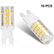 Kcvv - Lámpara Led G9 De 5 W, Equivalente A 40 W, Blanco Cálido 3000 K, 220-240 V, Ángulo De Haz De 360°, Paquete De 10