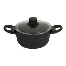Ballarini - Avola Keravis - Olla Antiadherente De Aluminio De 8 Pulgadas Con Tapa De Vidrio, Todas Las Cocinas, Exterior Con Recubrimiento En Polvo 