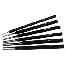 Roughneck – 6-Piece Parallel Pin Punch Set – Heat-Treated Chrome Vanadium Steel – For Rivets, Bolts, and Pins