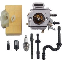 Jalleria - Vergaser Vergaser Mit Luftfilter Kraftstoffleitung Tuning Kit Kettensäge Für Stihl Ms290 Ms310 Ms390 029 039