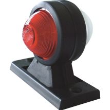 Begrenzungsleuchte rot/weiß kompakt – 12V – 78mm Achsabstand – 100x48x81,5mm