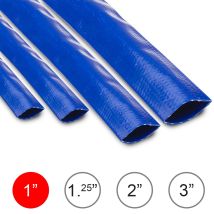 5m Layflat Discharge Drain Pump Hose Wolf 1" (25mm) Pvc Submersible Pipe For Flood Water, Ponds