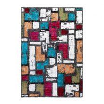 Tapis De Salon Moderne Design Géométrique Multicolore Milano Mul022