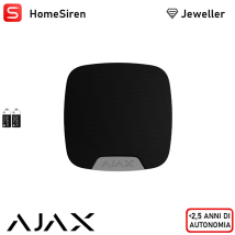 133207 - Superior - Superior Homesiren Jeweller (8eu) - Sirena Wireless Per Interni (edizione Superior) - Colore Black - Ajax Sicurezza Professionale