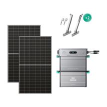 Zendure Solarflow 800 Pro 2 - Stockage Énergétique Solaire Domestique 800w, Gestion Intelligente, Ip65, Avec 500wx2 Panneau Bifacial, Et Support De 