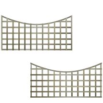 Premier Garden Supplies - Premier 6ft X 3ft Concave Top Standard Square Garden Trellis Panel