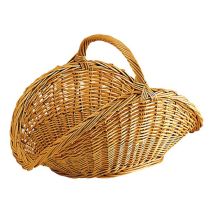 Cesta para leña – PBU1330 – Mimbre color crema – Asa reforzada – Acampanada – Beige – 65 cm – 1,25 kg