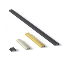 Tirador Slot 6601 - Negro Mate Anodizado. 50x42x17mm. Entrepuntos 32mm.