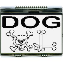 DOG-Serie LCD-Display 160x104 Pixel – Flaches COG-Display mit SPI/I²C-Schnittstelle – 3,3V – UC1610