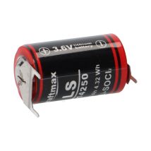 Li 3,6v Batterie Mit Pins ++/- Ls14250 1/2 Aa - Kraftmax