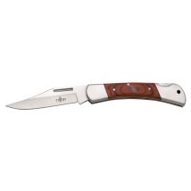 Terzo Coltello, Mango Legno, Lama In Acciaio Inox 8,6 Cm, Ghiera In Acciaio, Totale 19,4 Cm, 11275