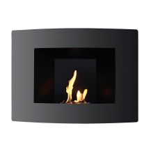 Caminetto Da Parete Ricaricabile Wall Nero Tenderflame