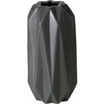 Vaso Gravo Grigio In Ceramica Forma Geometrica 20,5 Cm