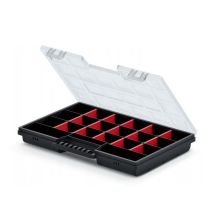 Organizador de herramientas Nor 30 – Plástico transparente – 22 compartimentos removibles – 29x19,5x3,5 cm