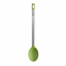 Cucchiaio Bra Priore De Cucchiaio Da Cucina Adatto Per Contatto Con Gli Alimenti, Acciaio Inossidabile 18/10 E Silicone, Verde/argento, 35 X 6,5 X 3,5