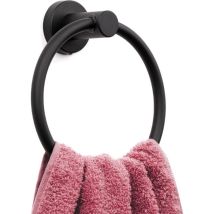 Toallero De Aro Negro Mate, Moderno Soporte Para Toallas De Baño Montado En La Pared, Acero Inoxidable Sus304, Negro Mate