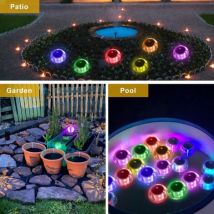 Lampade Da Piscina Solari, 2 Pezzi Led Colori Cambianti Per Giardino Terrazza Balcone O Piscina - Autres