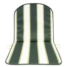 Coussins Avec Dossier Bas Pour Chaises Et Fauteuils Polyester Et Coton Cm 80x42x2 Avec Rembourrage 8 Pcs Raye' Vert Pour Jardin Exte'rieur