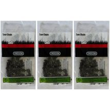Oregon 3 Stück Sägekette, 3/8'', 1,3mm, 52 Treibglieder, Für 35 Cm (14-zoll) Führungsschiene - 91px052x - Gt Elec