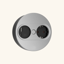 Prise Plan De Travail Eclipse À Ouverture Automatique - 1 Prise + 1 Usb-a + 1 Usb-c À Encastrer Inox
