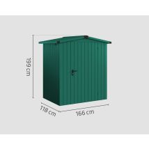 Ecostar Metallgerätehaus Made By Hörmann 166x118 Cm Gerätehaus Aus Metall In Grün, Geräteschrank Mit 0,4 Mm Wandstärke Gartenhaus