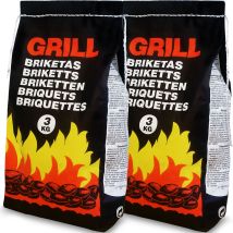 Deuba Bbq Charcoal Briquettes Long Lasting Burn Time Easy To Light Coal Low Smoke Barbecue Oven Fuel Restaurant Grade Premium Grill Cooking 6-27kg 3kg