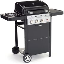 Garden – Barbecue a gas Più Gusto 51x36 cm – 8,1 kW, 2 bruciatori in acciaio inox, ruote, griglia smaltata