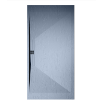 Mineralguss-duschwanne Extra Flach Edis Schieferoptik Grau 80x130 Cm