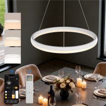 Doporro Moderne Led Pendelleuchte – 65cm Dimmbare Esszimmerlampe Hängend Mit App & Fernbedienung, 3000–6000k, Cri≥95, Höhenverstellbar Für Esstisch & 
