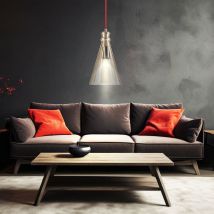 Spot-light - Pendel Lampe Hänge Decken Arbeitszimmer Leuchte Glas Chrom Strahler Spotlight 9703100
