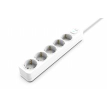 Inca - Steckdosenleiste Ipw-44sy 5fach, Led Anzeige Kinderschutzfunktion Weiß 1,5m