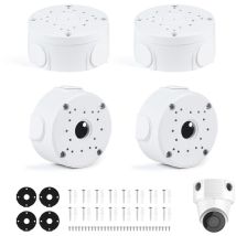 4x Boîte De Jonction Pour Caméra En Aluminium, Boîte De Montage De Caméra Universel Étanche Support De Câble Caché Pour Caméras Bullet Dôme 