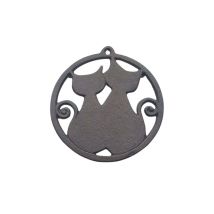Signes Grimalt Salvamantel Cats Salvamanteles Redondo Black Salvamantel - 2x16x16cm