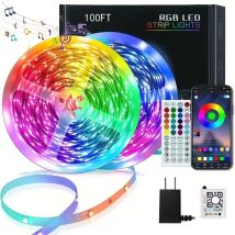Tira De Led De 15 M, 1 Rollo, Control Por Aplicación Y Mando A Distancia, Sincronización Con La Música, Modo Temporizador, Ideal Para Dormitorio, Sala