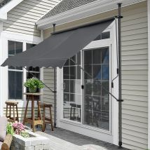 Klemmmarkise Stem 300x120x220-309 Cm Grau [pro.tec]