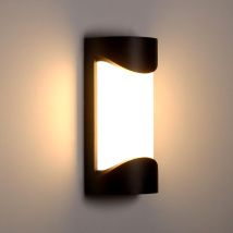 Vtizikl Applique Murale Exterieur Led 12w Étanche Ip65 En Aluminium Anthracite Eclairage Décoration Lumière 3000k Blanc Chaud Lampe Extérieure Pour 