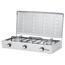 Fornello "maxi" 3 Fuochi Acciao Inox A Gpl/metano Con Coperchio