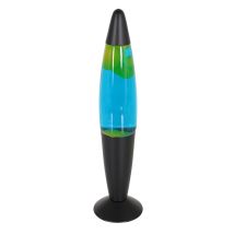 Tischlampe - Volcan - Schwarz - Glas Metall - Ø 9cm - - Mexlite